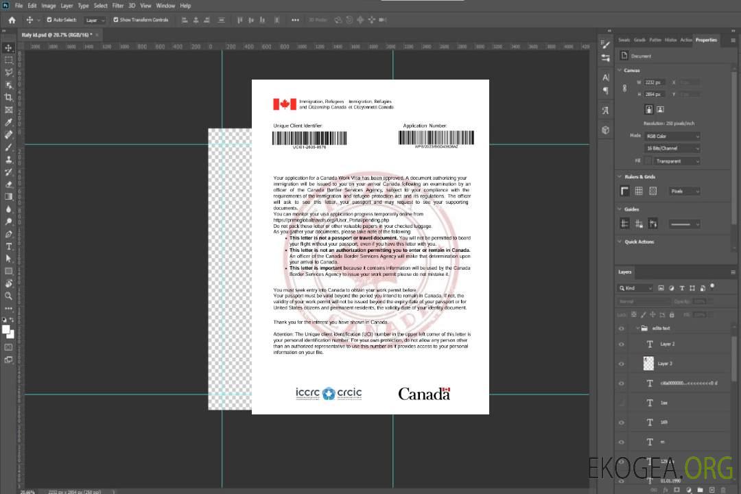 Modèle de lettre d'approbation de visa canadien aux formats Word et PDF template